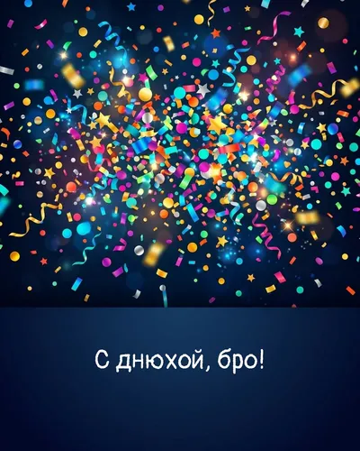 поздравительная открытка — С днюхой, бро!